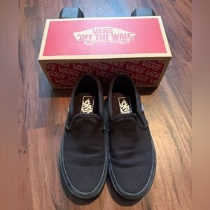 Vans Classic Black Canvas Slip-Ons